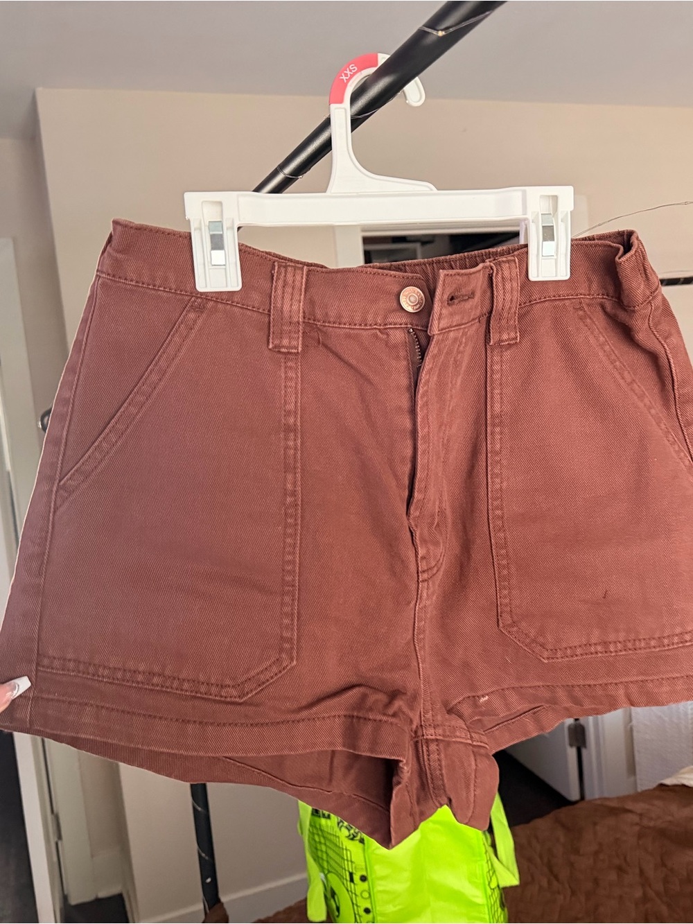 wild fable Rust Brown High-Rise Jean Shorts
